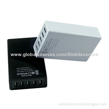 Wholesale USB Charger for iPhone, 5 Port USB Travel Charger